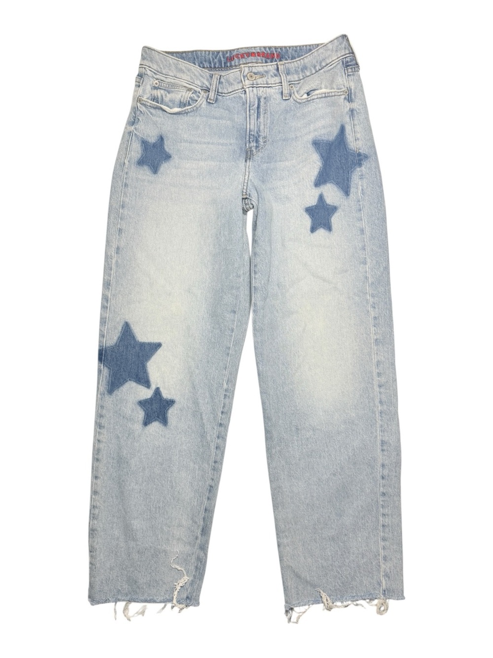 Lucky Brand Star Straight Leg Blue Jeans Size 6
